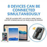 A50 支持8設備 便攜SIM卡4G WiFi路由器 可充電時間顯示路由器，A50
