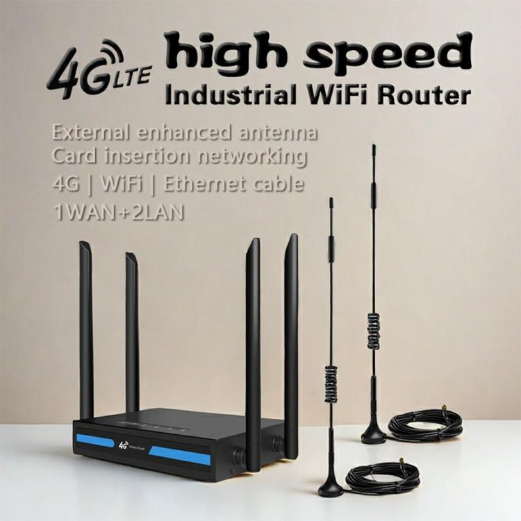 ED126-E 帶2個戶外吸盤天線 4G LTE路由器 WiFi CPE無線網路路由器，美規插頭，歐規插頭