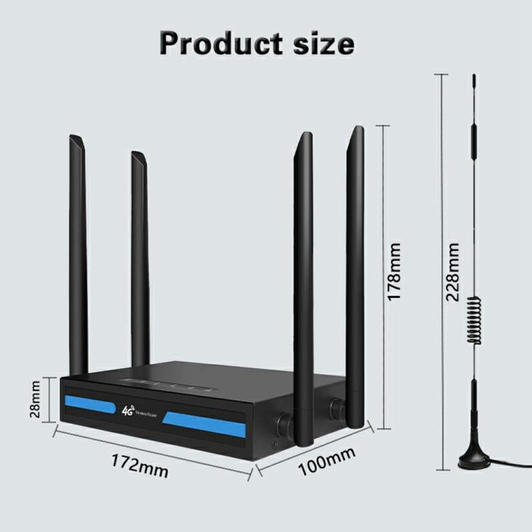 ED126-E 帶2個戶外吸盤天線 4G LTE路由器 WiFi CPE無線網路路由器，美規插頭，歐規插頭