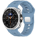 足球紋反向鋼扣矽膠錶帶，適用於 Samsung Galaxy Watch8 / Watch8 Classic