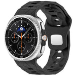 足球紋反向鋼扣矽膠錶帶，適用於 Samsung Galaxy Watch8 / Watch8 Classic