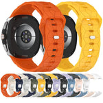 足球紋反向鋼扣矽膠錶帶，適用於 Samsung Galaxy Watch8 / Watch8 Classic