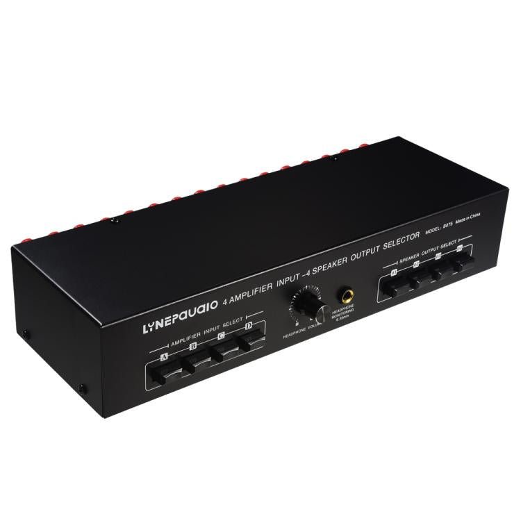 B075 4 Input 4 Ooutput Power Amplifier Speaker Selector Switcher,  300W Sound Quality Per Channel No Loss, B075