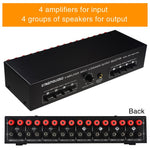 B075 4輸入4輸出功率放大器揚聲器選擇切換器，300W 每通道音質無損，B075