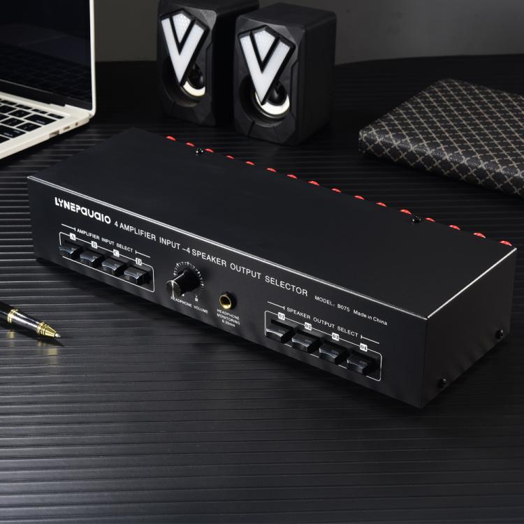 B075 4輸入4輸出功率放大器揚聲器選擇切換器，300W 每通道音質無損，B075
