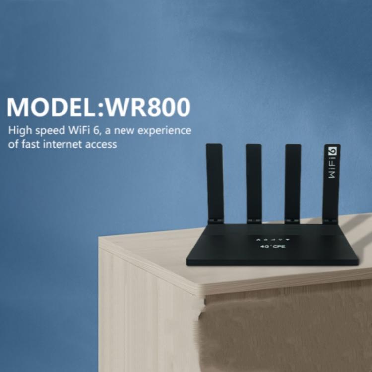 WR800 WiFi路由器 4個LAN端口 600Mbps WiFi 6 無線調製解調器 帶SIM卡槽 4G LTE，美規插頭，歐規插頭