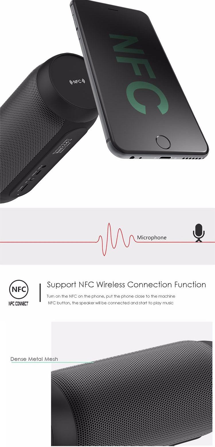 BQ615 PRO 彩色 LED 無線 HiFi 立體聲喇叭，結合藍牙 + TF 卡播放器 + FM 收音機 + AUX + NFC，BQ615 PRO