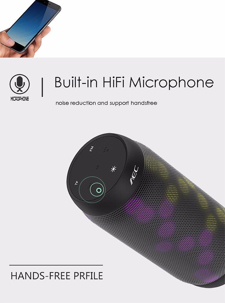 BQ615 PRO 彩色 LED 無線 HiFi 立體聲喇叭，結合藍牙 + TF 卡播放器 + FM 收音機 + AUX + NFC，BQ615 PRO