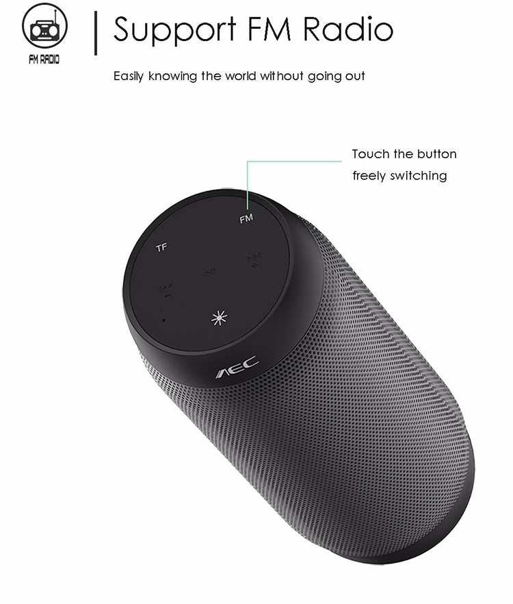BQ615 PRO 彩色 LED 無線 HiFi 立體聲喇叭，結合藍牙 + TF 卡播放器 + FM 收音機 + AUX + NFC，BQ615 PRO