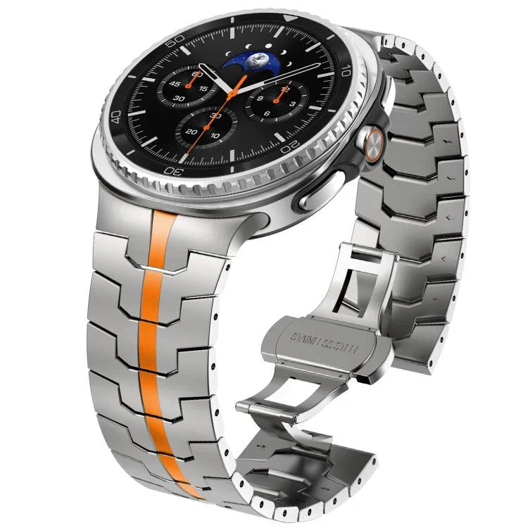 蝴蝶扣不鏽鋼錶帶，適用於Samsung Galaxy Watch8 / Watch8 Classic