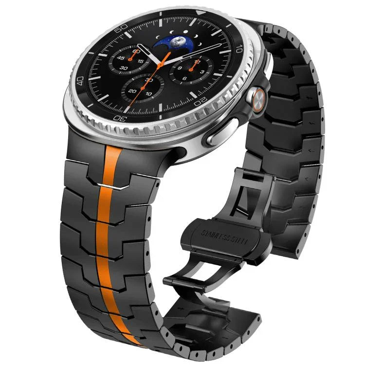 蝴蝶扣不鏽鋼錶帶，適用於Samsung Galaxy Watch8 / Watch8 Classic