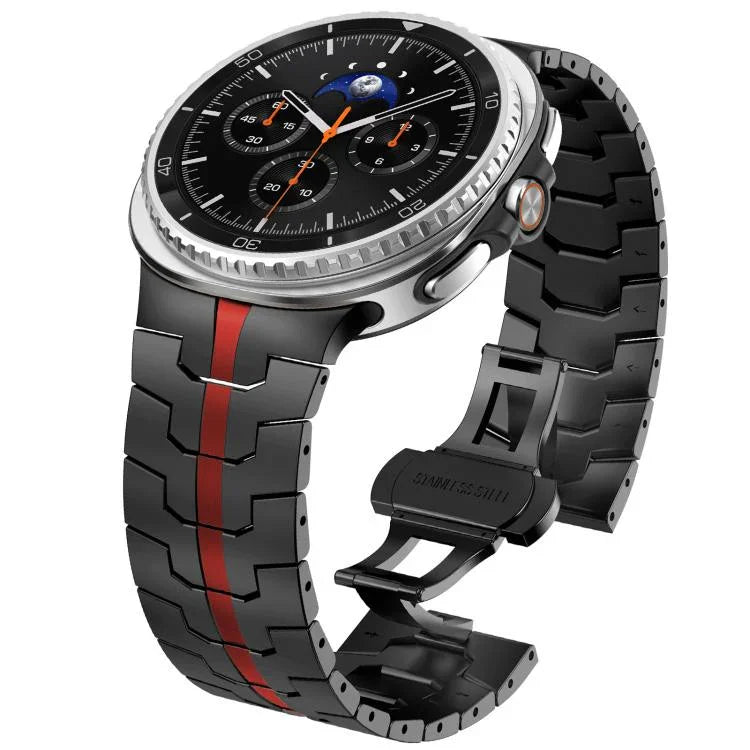 蝴蝶扣不鏽鋼錶帶，適用於Samsung Galaxy Watch8 / Watch8 Classic