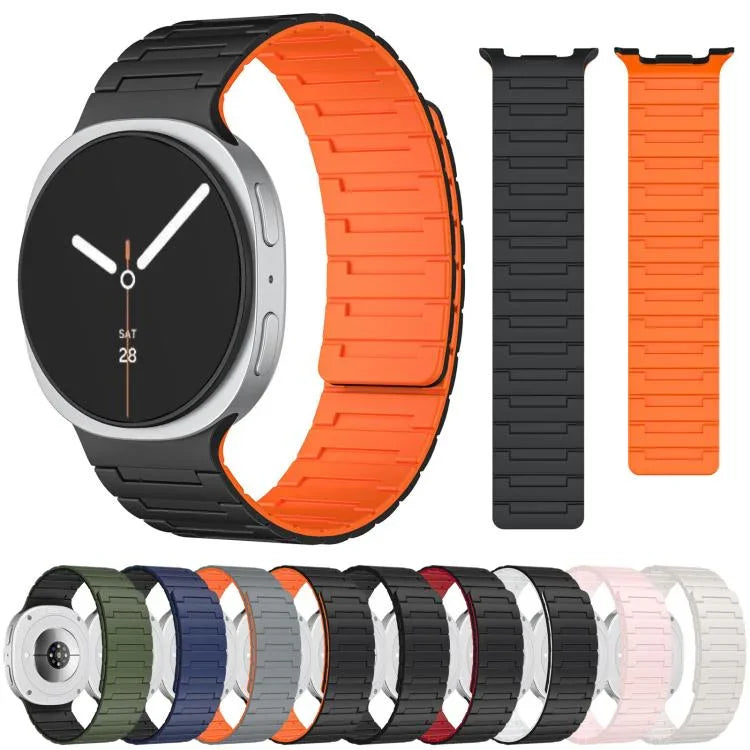 柔軟矽膠磁吸錶帶，適用於Samsung Galaxy Watch8 / Watch8 Classic