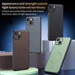 素面皮革MagSafe防震手機殼，適用於iPhone 15、iPhone 14 Plus、iPhone 14、iPhone 14 Pro、iPhone 14 Pro Max、iPhone 13 Pro Max、iPhone 13 Pro、iPhone 13