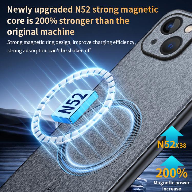 素面皮革MagSafe防震手機殼，適用於iPhone 15、iPhone 14 Plus、iPhone 14、iPhone 14 Pro、iPhone 14 Pro Max、iPhone 13 Pro Max、iPhone 13 Pro、iPhone 13
