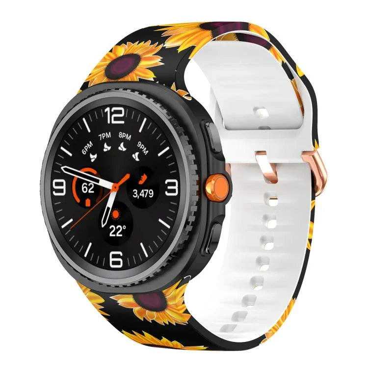 印花矽膠錶帶，適用於Samsung Galaxy Watch8 / Watch8 Classic