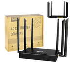 ED128-L 300Mbps 無線WiFi家用辦公SIM卡美版4G LTE工業路由器，美國插頭，歐洲插頭