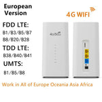 CPF101-E8 家用辦公SIM卡移動WiFi熱點 3個LAN口 亞歐版4G LTE路由器，美國插頭，歐洲插頭
