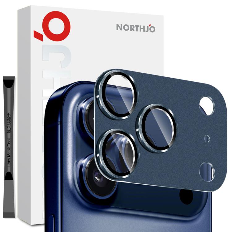 NORTHJO 磨砂相機鏡頭金屬保護鋼化玻璃後鏡頭膜，適用於 iPhone 17 Pro Max、iPhone 17 Pro