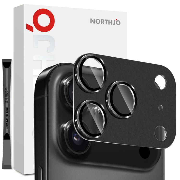 NORTHJO 磨砂相機鏡頭金屬保護鋼化玻璃後鏡頭膜，適用於 iPhone 17 Pro Max、iPhone 17 Pro