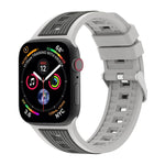 雙色直條紋矽膠錶帶，適用於Apple Watch 46mm / 49mm / 45mm / 44mm，42mm / 41mm / 40mm / 38mm