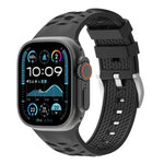 輪胎紋雙色矽膠錶帶，適用於Apple Watch 46mm / 49mm / 45mm / 44mm，42mm / 41mm / 40mm / 38mm