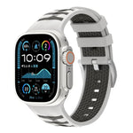 輪胎紋雙色矽膠錶帶，適用於Apple Watch 46mm / 49mm / 45mm / 44mm，42mm / 41mm / 40mm / 38mm