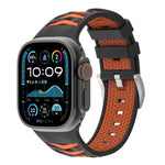 輪胎紋雙色矽膠錶帶，適用於Apple Watch 46mm / 49mm / 45mm / 44mm，42mm / 41mm / 40mm / 38mm
