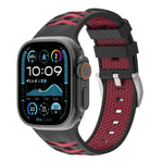 輪胎紋雙色矽膠錶帶，適用於Apple Watch 46mm / 49mm / 45mm / 44mm，42mm / 41mm / 40mm / 38mm