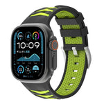 輪胎紋雙色矽膠錶帶，適用於Apple Watch 46mm / 49mm / 45mm / 44mm，42mm / 41mm / 40mm / 38mm
