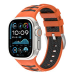 輪胎紋雙色矽膠錶帶，適用於Apple Watch 46mm / 49mm / 45mm / 44mm，42mm / 41mm / 40mm / 38mm
