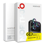 NORTHJO 相機鏡頭保護圈 CD 金屬環鋼化玻璃膜，適用於 iPhone 17 Pro / 17 Pro Max