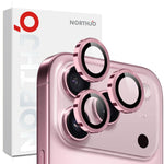 NORTHJO 相機鏡頭保護圈 CD 金屬環鋼化玻璃膜，適用於 iPhone 17 Pro / 17 Pro Max