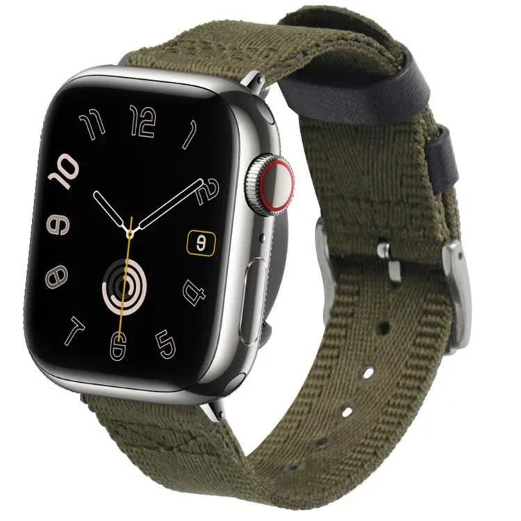 快拆扣帆布編織尼龍錶帶，適用於Apple Watch 46mm / 49mm / 45mm / 44mm，42mm / 41mm / 40mm / 38mm