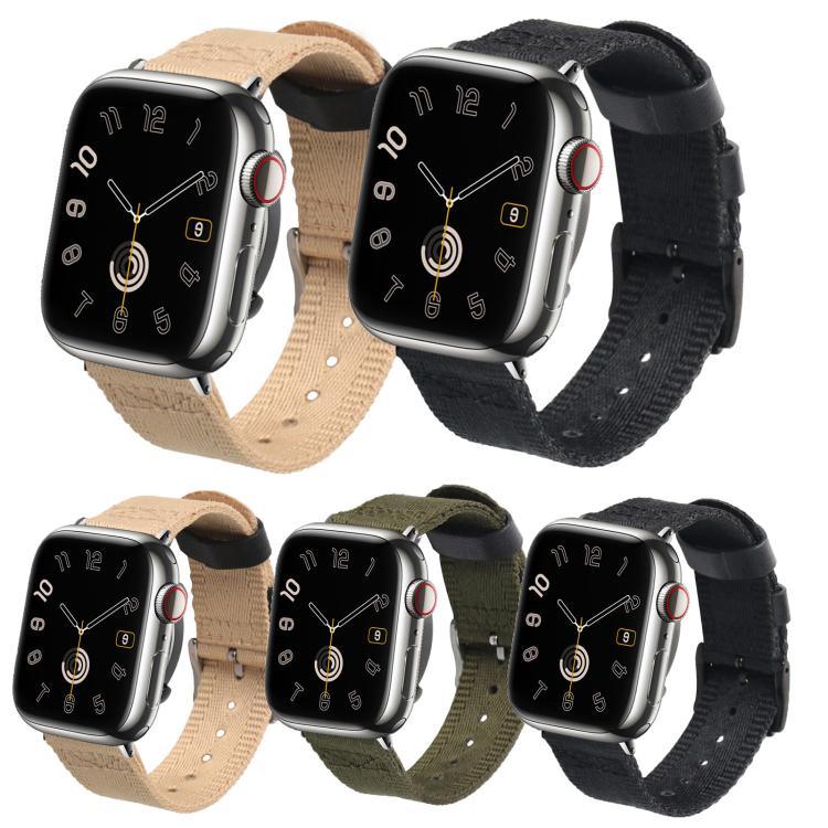快拆扣帆布編織尼龍錶帶，適用於Apple Watch 46mm / 49mm / 45mm / 44mm，42mm / 41mm / 40mm / 38mm