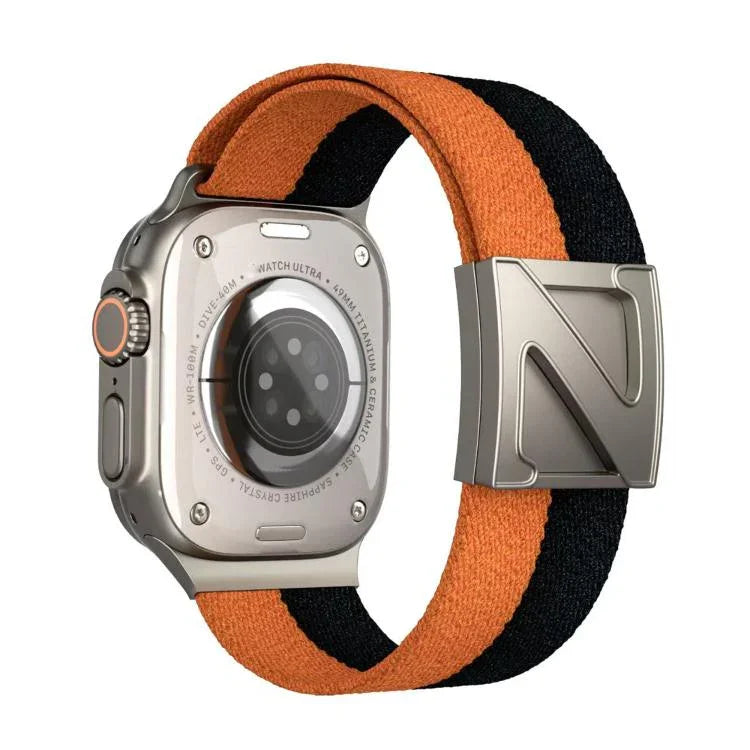 Z型磁扣雙色尼龍錶帶，適用於Apple Watch 46mm / 49mm / 45mm / 44mm，42mm / 41mm / 40mm / 38mm