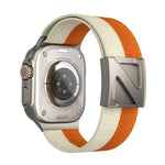 Z型磁扣雙色尼龍錶帶，適用於Apple Watch 46mm / 49mm / 45mm / 44mm，42mm / 41mm / 40mm / 38mm
