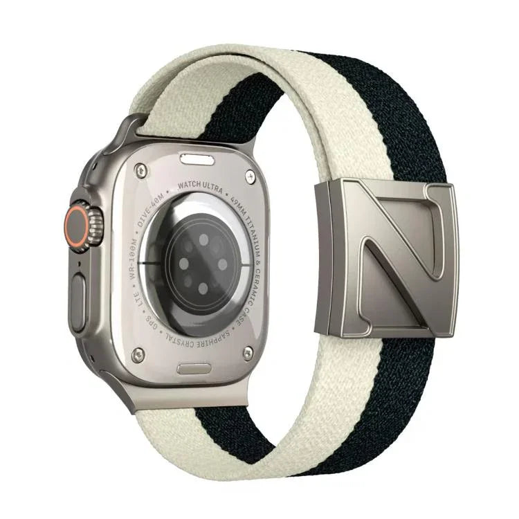 Z型磁扣雙色尼龍錶帶，適用於Apple Watch 46mm / 49mm / 45mm / 44mm，42mm / 41mm / 40mm / 38mm