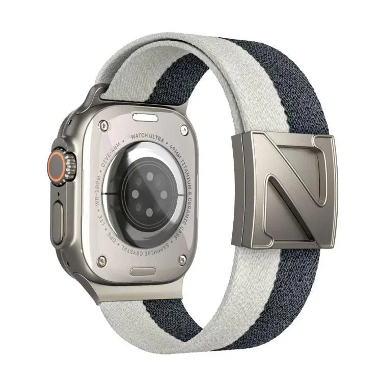Z型磁扣雙色尼龍錶帶，適用於Apple Watch 46mm / 49mm / 45mm / 44mm，42mm / 41mm / 40mm / 38mm