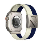 Z型磁扣雙色尼龍錶帶，適用於Apple Watch 46mm / 49mm / 45mm / 44mm，42mm / 41mm / 40mm / 38mm