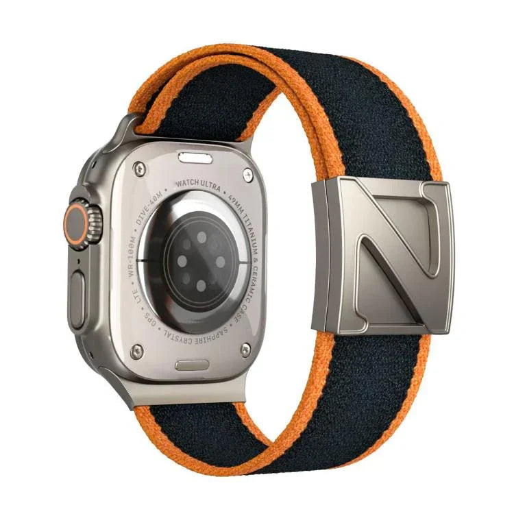 Z型磁扣雙色尼龍錶帶，適用於Apple Watch 46mm / 49mm / 45mm / 44mm，42mm / 41mm / 40mm / 38mm