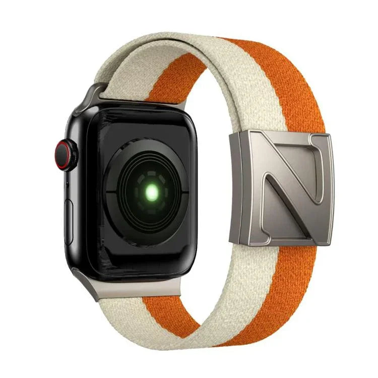 Z型磁扣雙色尼龍錶帶，適用於Apple Watch 46mm / 49mm / 45mm / 44mm，42mm / 41mm / 40mm / 38mm