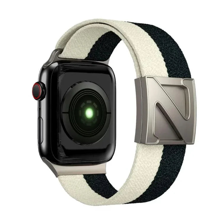 Z型磁扣雙色尼龍錶帶，適用於Apple Watch 46mm / 49mm / 45mm / 44mm，42mm / 41mm / 40mm / 38mm
