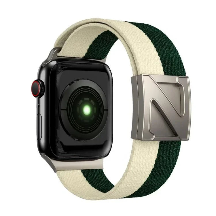 Z型磁扣雙色尼龍錶帶，適用於Apple Watch 46mm / 49mm / 45mm / 44mm，42mm / 41mm / 40mm / 38mm
