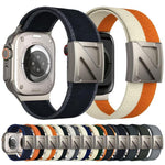 Z型磁扣雙色尼龍錶帶，適用於Apple Watch 46mm / 49mm / 45mm / 44mm，42mm / 41mm / 40mm / 38mm
