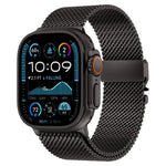 金屬扣粗網米蘭不鏽鋼錶帶，適用於Apple Watch 46mm / 49mm / 45mm / 44mm