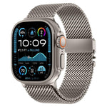 金屬扣粗網米蘭不鏽鋼錶帶，適用於Apple Watch 46mm / 49mm / 45mm / 44mm