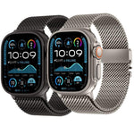金屬扣粗網米蘭不鏽鋼錶帶，適用於Apple Watch 46mm / 49mm / 45mm / 44mm