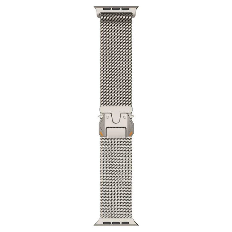 金屬扣粗網米蘭不鏽鋼錶帶，適用於Apple Watch 46mm / 49mm / 45mm / 44mm