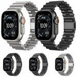 海浪磁扣不鏽鋼錶帶，適用於 Apple Watch 46mm / 49mm / 45mm / 44mm